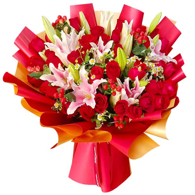九江33朵红玫瑰百合，心灵的火花